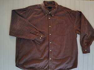 Knightsbridge Men's Plaid Long-Sleeve Button-Down Shirt – XL